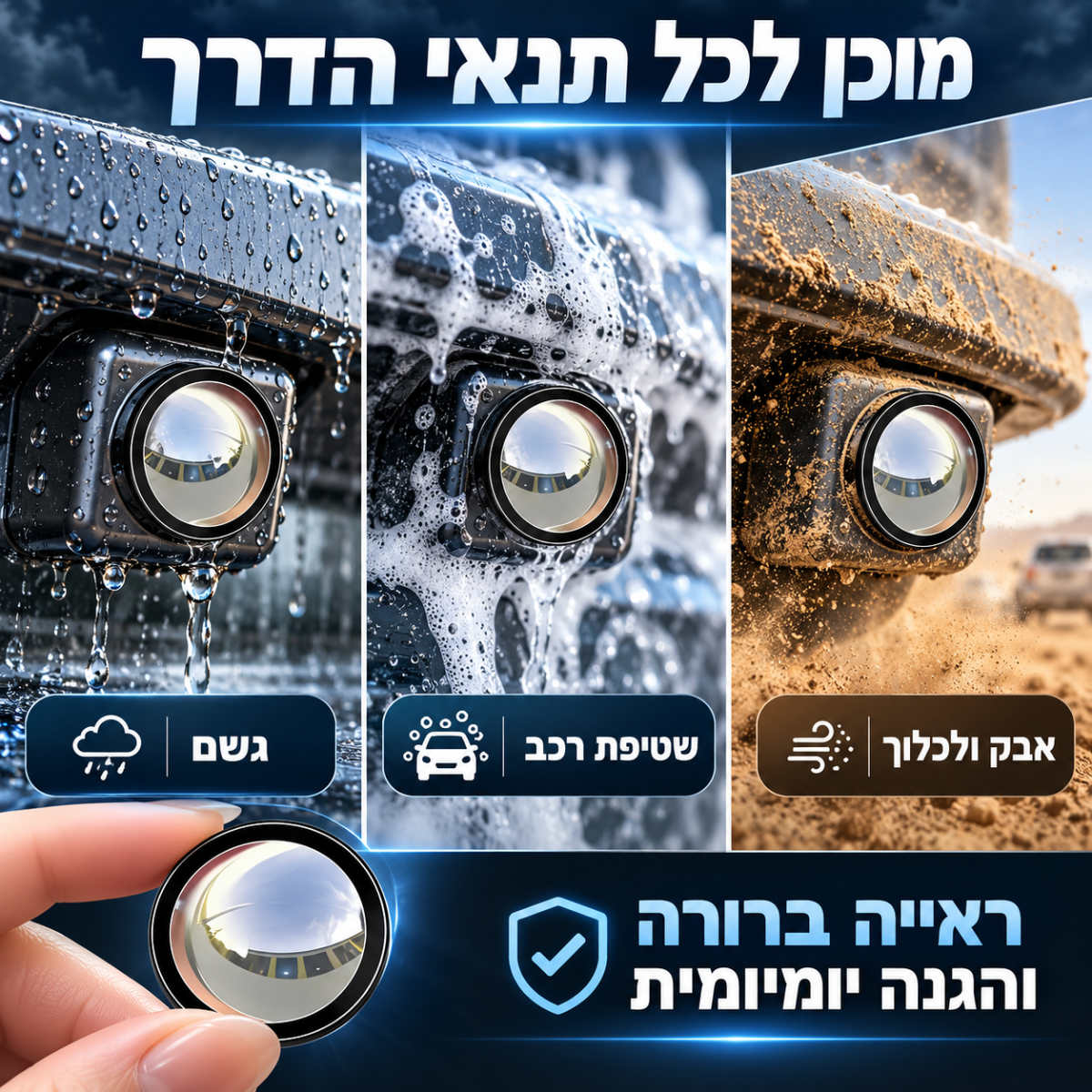 VisionShield בגשם שטיפת רכב אבק ולכלוך