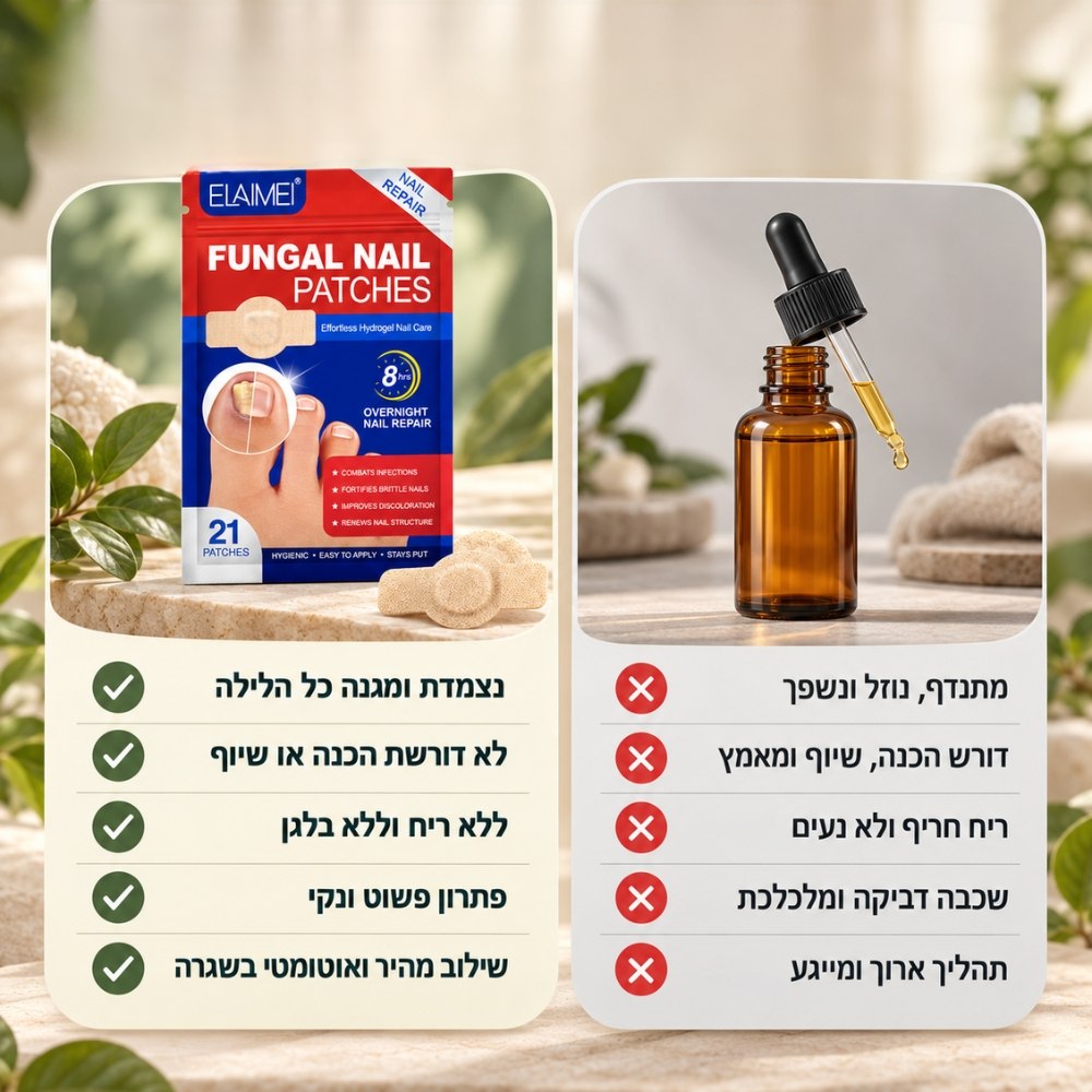 השוואת מדבקות מול קרמים וטיפות